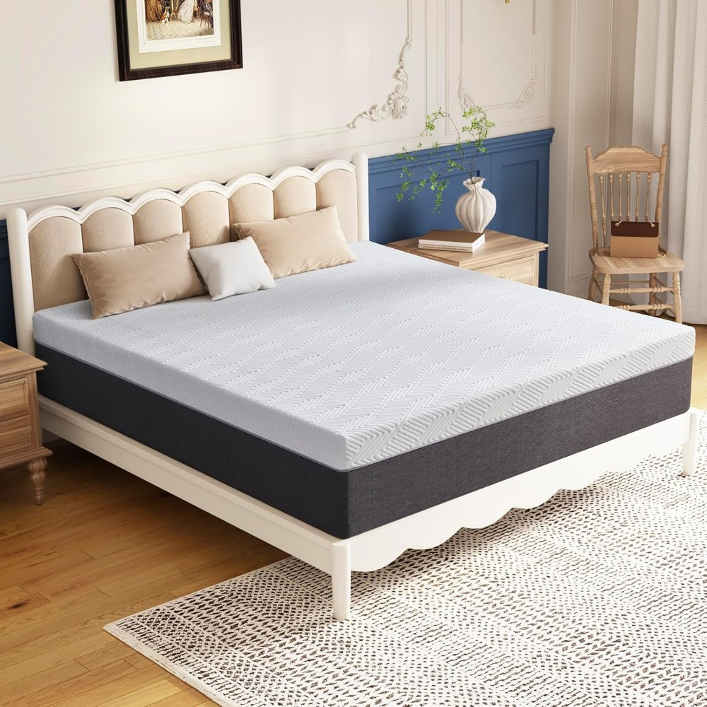 Decorative bedroom with bed and mattress